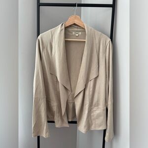 Max Studio Cream Faux Suede Jacket